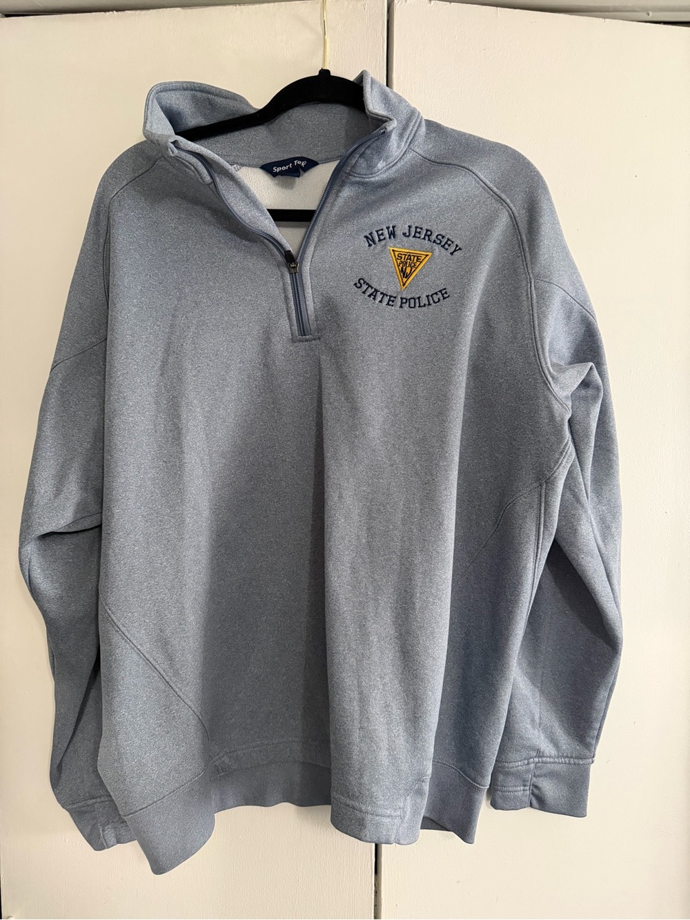 Sport-Tek New Jersey State Police Light Gray Quarter-Zip Pullover